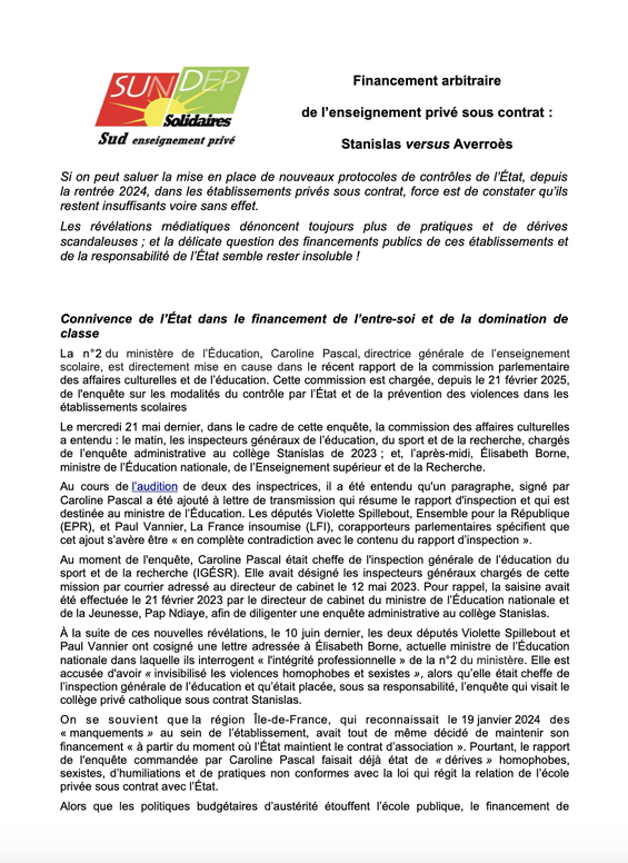 Comm financement EP Stanislas vs Averroes